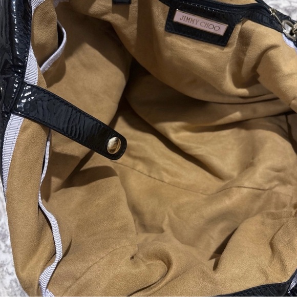 Jimmy Choo Black Soft Patent Leather Tote Bag - Picture 4 of 14